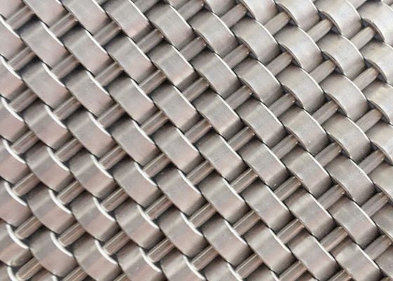 316SS elevador decorativo Mesh Panels de aço tecido 6m Max Length