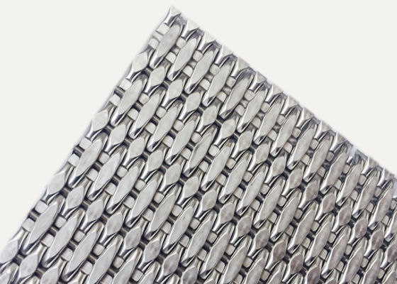 Malha tecida decorativa da espessura da malha 3.5mm do metal do revestimento de SS304 SS316