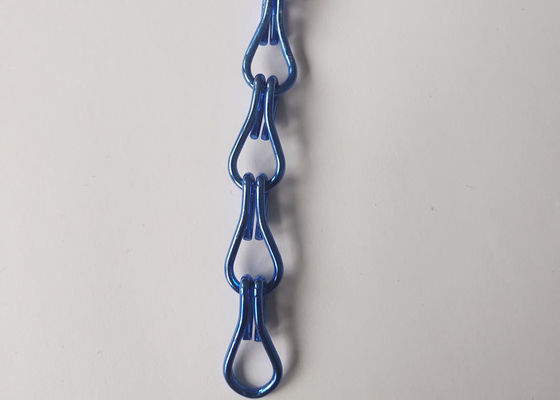 da tela de alumínio da mosca da porta da corrente de 2.0mm gancho dobro anodizado azul