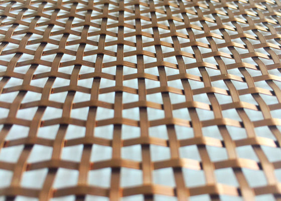 Cor de cobre redonda laminada de vidro de aço inoxidável do fio da rede de arame meia para o vidro Tempered