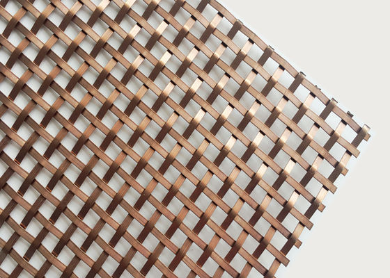 Cor de cobre redonda laminada de vidro de aço inoxidável do fio da rede de arame meia para o vidro Tempered