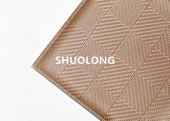 Tela laminada de vidro de bronze de Mesh Copper Flexible Woven Metal do fio para decorativo
