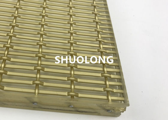 Vidro de alumínio vidro laminado oxidado de Mesh Gold Color For Sandwich do fio