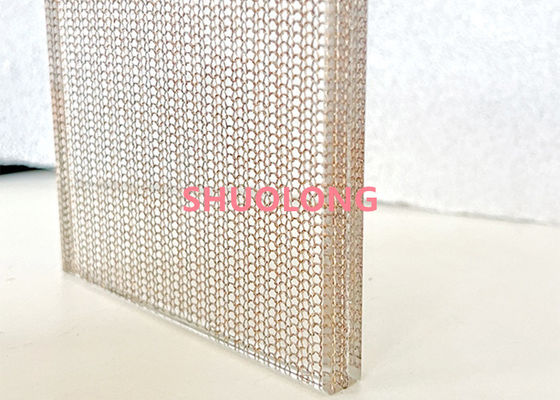 O cobre fino laminou o projeto decorativo de vidro de Mesh Fabric For Architecture And