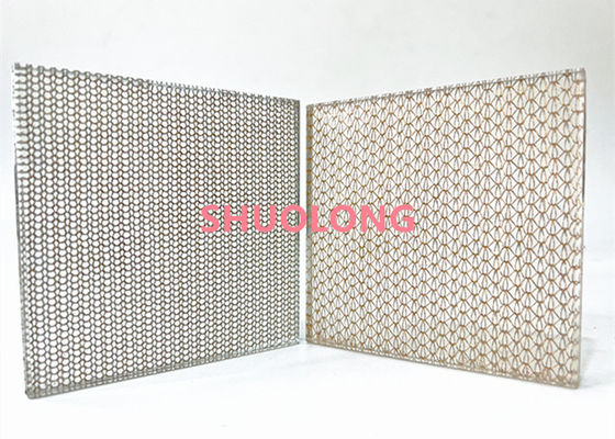 O cobre fino laminou o projeto decorativo de vidro de Mesh Fabric For Architecture And