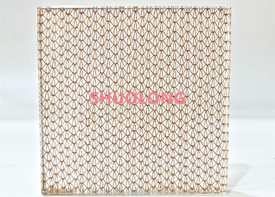 O vidro de bronze laminou o fio Mesh Copper Weave Metal Fabric para o projeto interior