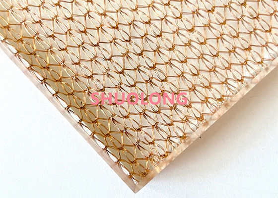 O vidro de bronze laminou o fio Mesh Copper Weave Metal Fabric para o projeto interior