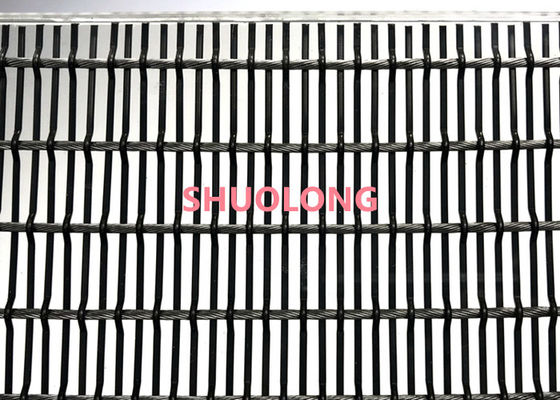 O vidro preto da cor laminou o fio Mesh Flexible For Partition