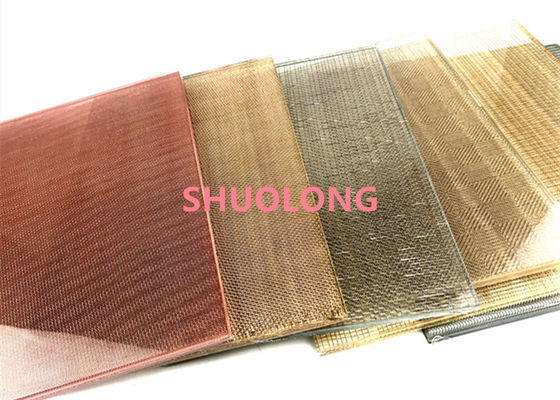 O vidro preto da cor laminou o fio Mesh Flexible For Partition