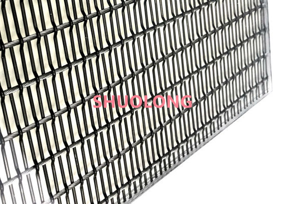O vidro preto da cor laminou o fio Mesh Flexible For Partition