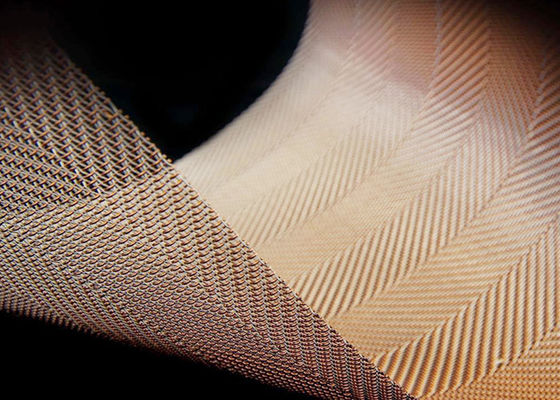 O vidro de cobre fino arquitetónico laminou o fio Mesh For Tempered Glass