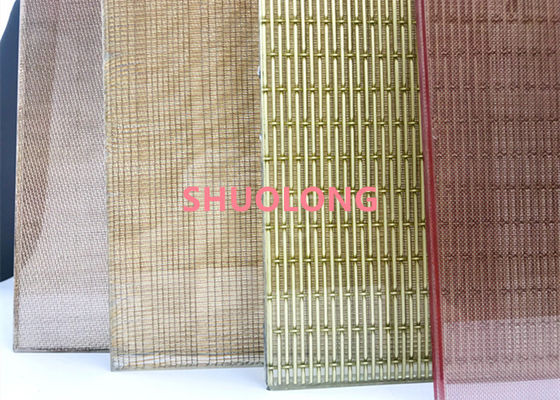 Camada de vidro laminada tecida de aço inoxidável de Mesh With Wire Mesh Inter do metal