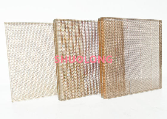 Fio de cobre decorativo Mesh For Art Laminated Glass da cor de bronze