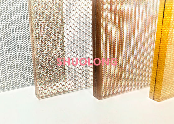 Fio de cobre decorativo Mesh For Art Laminated Glass da cor de bronze
