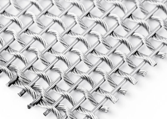 A planície tece o metal flexível arquitetónico Mesh Fabric SS304 para as tampas de coluna