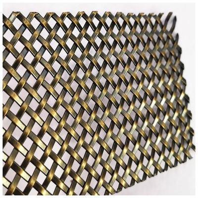 Anodizante Twill Weave Woven Mesh Panels Resistência ao fogo