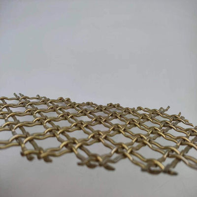 400 Mesh Pvd Gold Decorative Metal Mesh Para Aplicações Comerciais