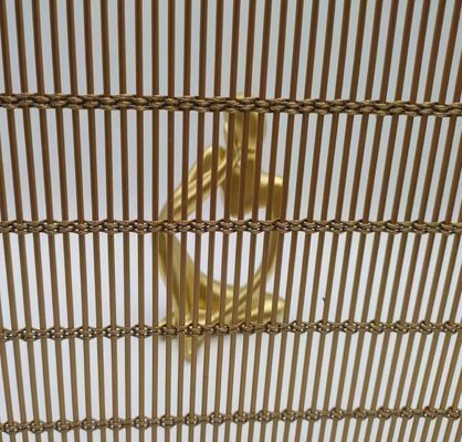 Tela de malha metálica flexível, revestimento em pó para cortinas