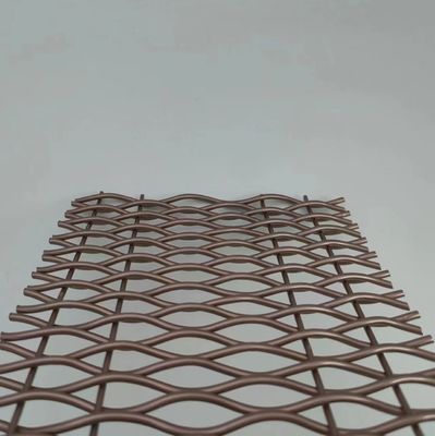 Rede de fios de tecido de aço de ouro rosa arquitectónico com pintura para barrancos