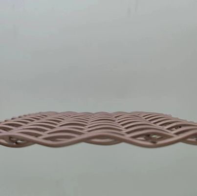 Rede de fios de tecido de aço de ouro rosa arquitectónico com pintura para barrancos