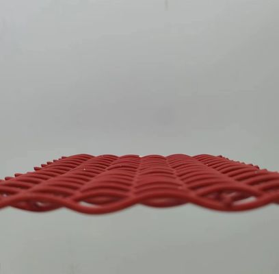 ISO9001 Arquitetônica Tecido Metal Mesh Vermelho Decorativo Para divisor de sala