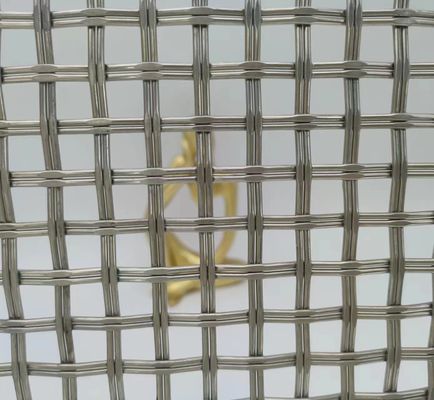 Prata 1,2 mm Arquitetônica Tecido Wire Mesh Solução de Cercas de Segurança Superior