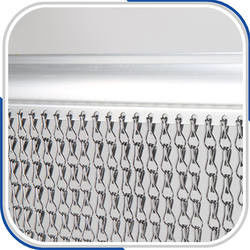 Tamanho padrão 90x210cm Chain Link Screen Curtain Desempenho Superior
