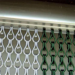 Tamanho padrão 90x210cm Chain Link Screen Curtain Desempenho Superior