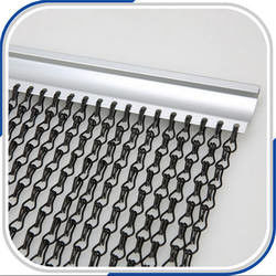 Tamanho padrão 90x210cm Chain Link Screen Curtain Desempenho Superior