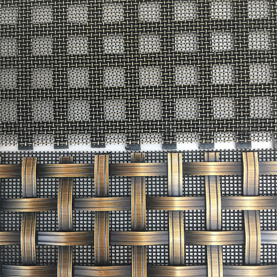 Grades metálicas decorativas de 2-6 mm de tamanho de malha em forma de buraco quadrado
