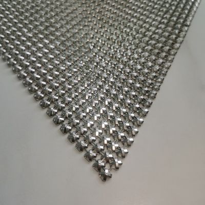 Vestuário de revestimento decorativo de metal de alumínio, sequins, resistente ao óleo, de malha metálica