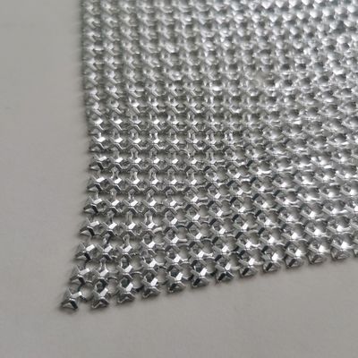 Vestuário de revestimento decorativo de metal de alumínio, sequins, resistente ao óleo, de malha metálica