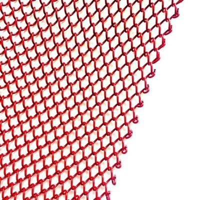 Aço inoxidável Decorativo Chain Ring Mesh Curtain Screen Edifício Parede exterior