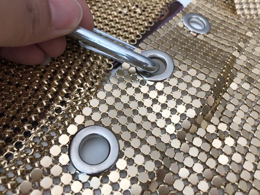 Tela de malha metálica de cadeia de papelão de prata sequins SGS Tecido de tecido simples