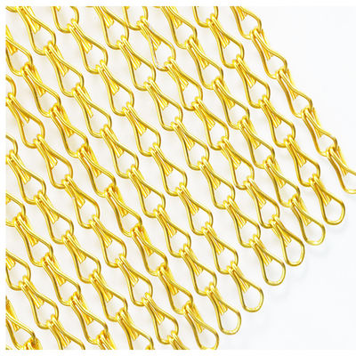 Mural de fundo Multi-Color Metal Mesh Cortina de tela decorativa de alumínio Chain Mesh