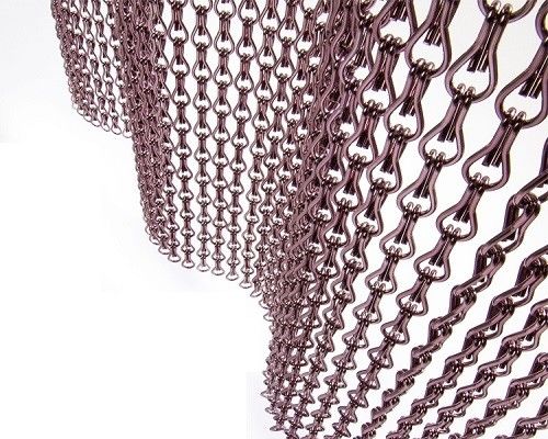 Cadeia de alumínio personalizável Diâmetro de fio de tela de mosca 2 mm Tamanho padrão 12 mm * 24 mm