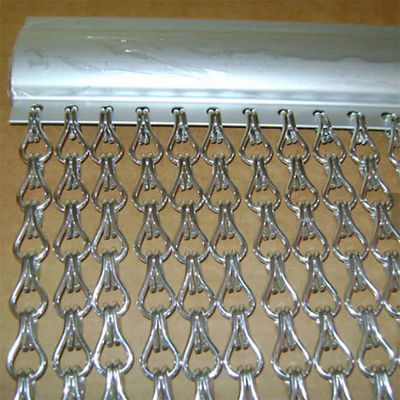 Cortina de porta de metal Cadeia de cortinas de mosca para portas de malha Cortinas de tela de mosca