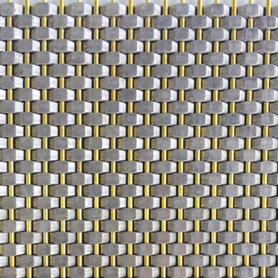 Diâmetro de fio 0,8 mm 2,0 mm Painel de malha de aço inoxidável Tecido simples para parede de cobertura