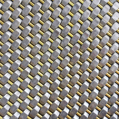 Diâmetro de fio 0,8 mm 2,0 mm Painel de malha de aço inoxidável Tecido simples para parede de cobertura