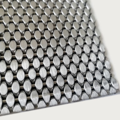 Malha Arquitetônica de aço inoxidável de tecido simples para decoração de ouro 0,5 m 2,0 m Largura