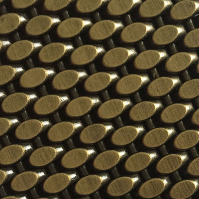 Malha Arquitetônica de aço inoxidável de tecido simples para decoração de ouro 0,5 m 2,0 m Largura