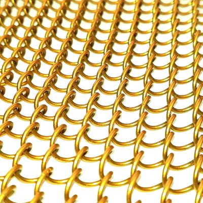 9mm Wire Pitch Metal Coil Drapery para requisitos de largura personalizados