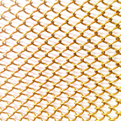 9mm Wire Pitch Metal Coil Drapery para requisitos de largura personalizados