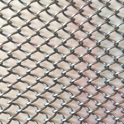Decoração de interiores 80% Área Aberta Draperia de bobina de metal com comprimento personalizado e 9mm de fio de pitch Certificação ISO9001