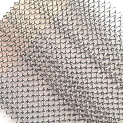 Decoração de interiores 80% Área Aberta Draperia de bobina de metal com comprimento personalizado e 9mm de fio de pitch Certificação ISO9001