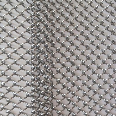 Decoração de interiores 80% Área Aberta Draperia de bobina de metal com comprimento personalizado e 9mm de fio de pitch Certificação ISO9001