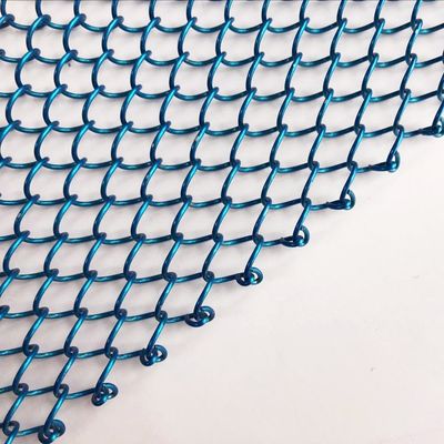 Enlaçamento de rede de cadeia personalizado fundo de decoração cercas de jardim galvanizado vedação de segurança rolos de tecido