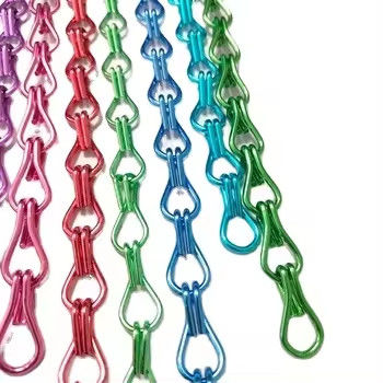 Cortinas decorativas de gancho de alumínio de 2 mm para cortinas de divisória de interiores Multicolor disponível