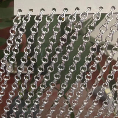 Cadeia de Alumínio Cortina Esquena de Mosca Durabilidade Portas de Ecrã Ventiladas
