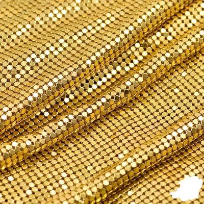 Cortinas Tecido Brilhante Rede Metálica Decorativa Colorida Moda Prata de Luxo Alumínio Flexível Rede Metálica